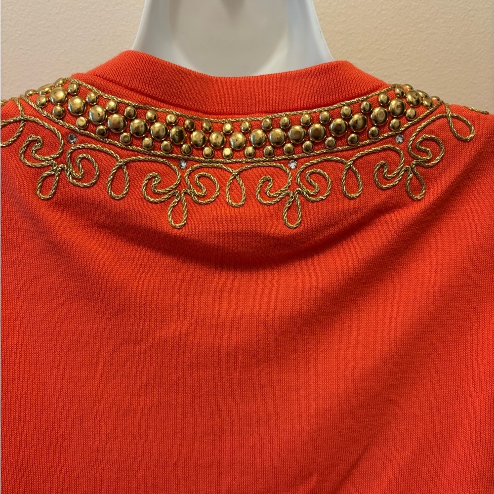 Kate Spade New York Embellished Beaded Embroidered Crop Cardigan Sweater Sz M - Picture 4 of 7